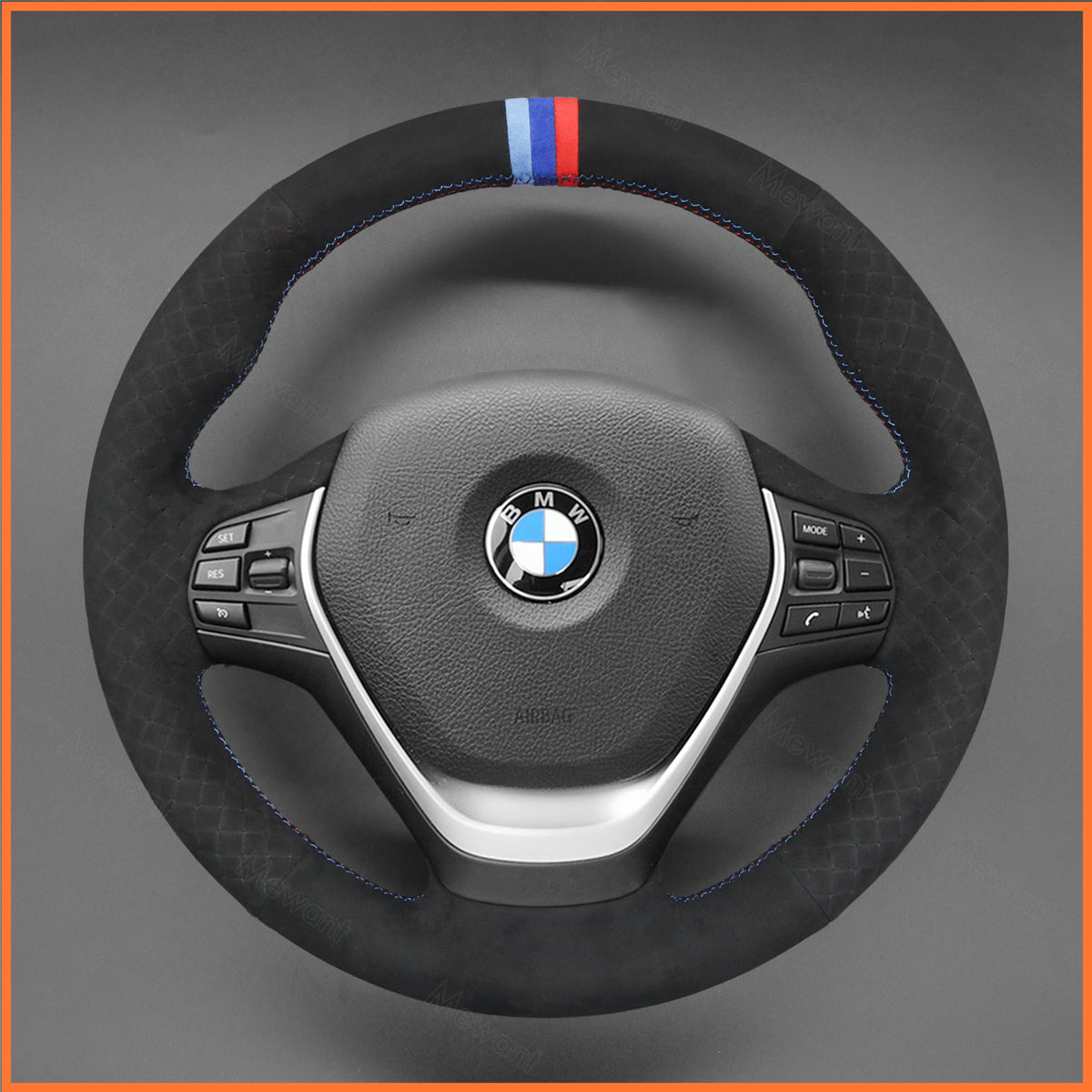 MEWANT Steering Wheel Cover for BMW F20 F21 M Sport / F22 / F30 F31 F64 / F32 F33 F36