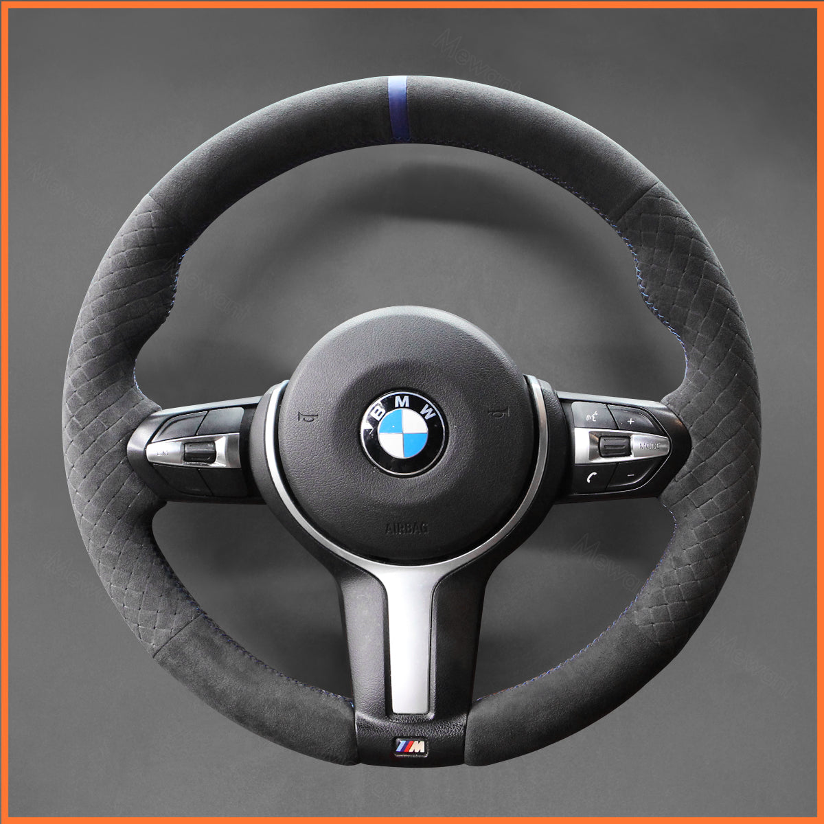 MEWANT Steering Wheel Cover for BMW (M Sport) 1 Series F20 F21 2 Series F45 3 Series F30 4 Series F32 5 Series F10 6 Series F12