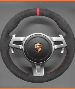 MEWANT Lenkradbezug für Porsche 911 (991)  / Boxster (981) 2009-2016 / Cayman (981) / Cayenne  / Panamera 2013-2016