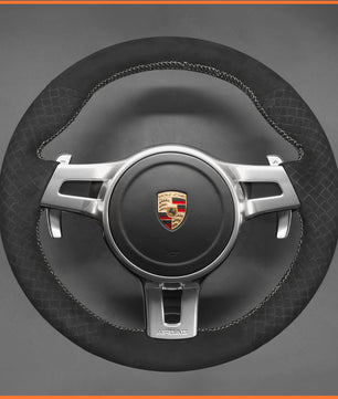 MEWANT Lenkradbezug für Porsche 911 (991)  / Boxster (981) 2009-2016 / Cayman (981) / Cayenne  / Panamera 2013-2016