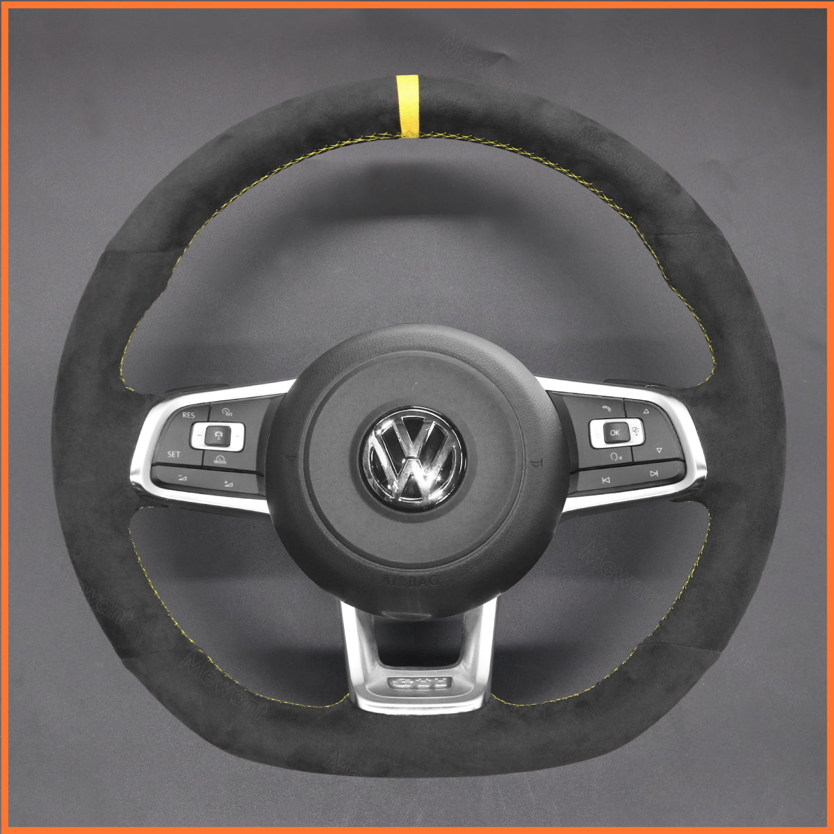 MEWANT Steering Wheel Cover for Volkswagen VW Golf Jetta Polo Scirocco Arteon Passat Tiguan T-Roc