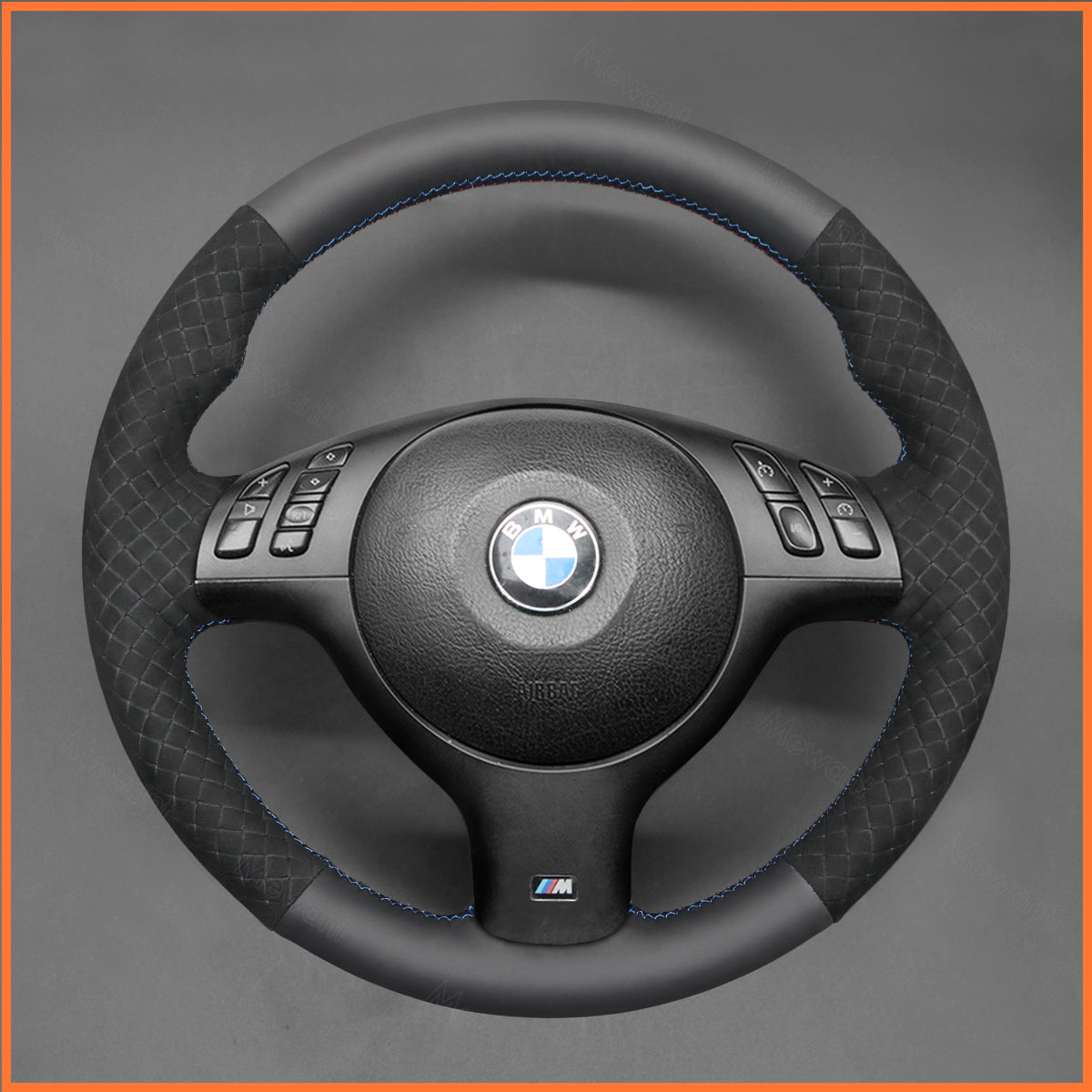 MEWANT Steering Wheel Cover for BMW 3 Series E46 E46 E45 2000-2004 / 5 Series E39 M3 E46 M5 E39 2000-2003