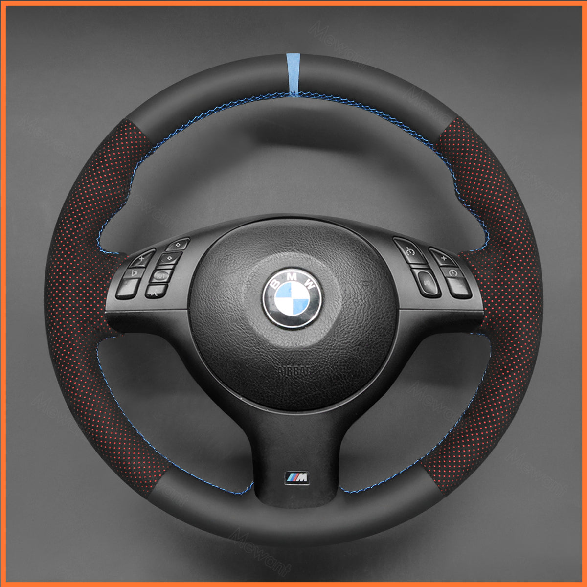MEWANT steering wheel cover for BMW 3 Series E46 5 Series E39 M5 E39