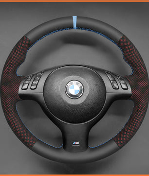 MEWANT Steering Wheel Cover for BMW 3 Series E46 E46 E45 2000-2004 / 5 Series E39 M3 E46 M5 E39 2000-2003