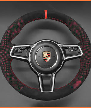MEWANT Lenkradbezug für Porsche 718 Boxster / 718 Cayman  / 718 Spyder / 911 (991) / 918 Spyder / Cayenne / Macan / Panamera