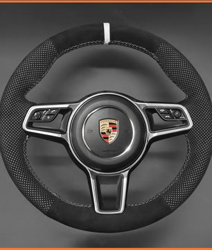 MEWANT Lenkradbezug für Porsche 718 Boxster / 718 Cayman  / 718 Spyder / 911 (991) / 918 Spyder / Cayenne / Macan / Panamera