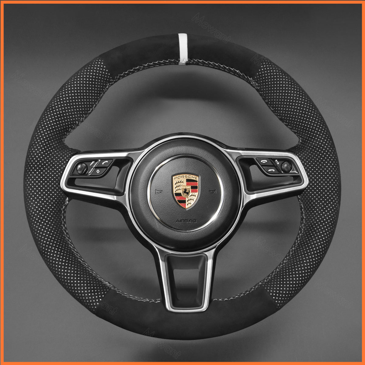 MEWANT Lenkradbezug für Porsche 718 Boxster / 718 Cayman  / 718 Spyder / 911 (991) / 918 Spyder / Cayenne / Macan / Panamera