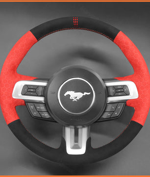 MEWANT Steering Wheel Cover for Ford Mustang 2015-2024