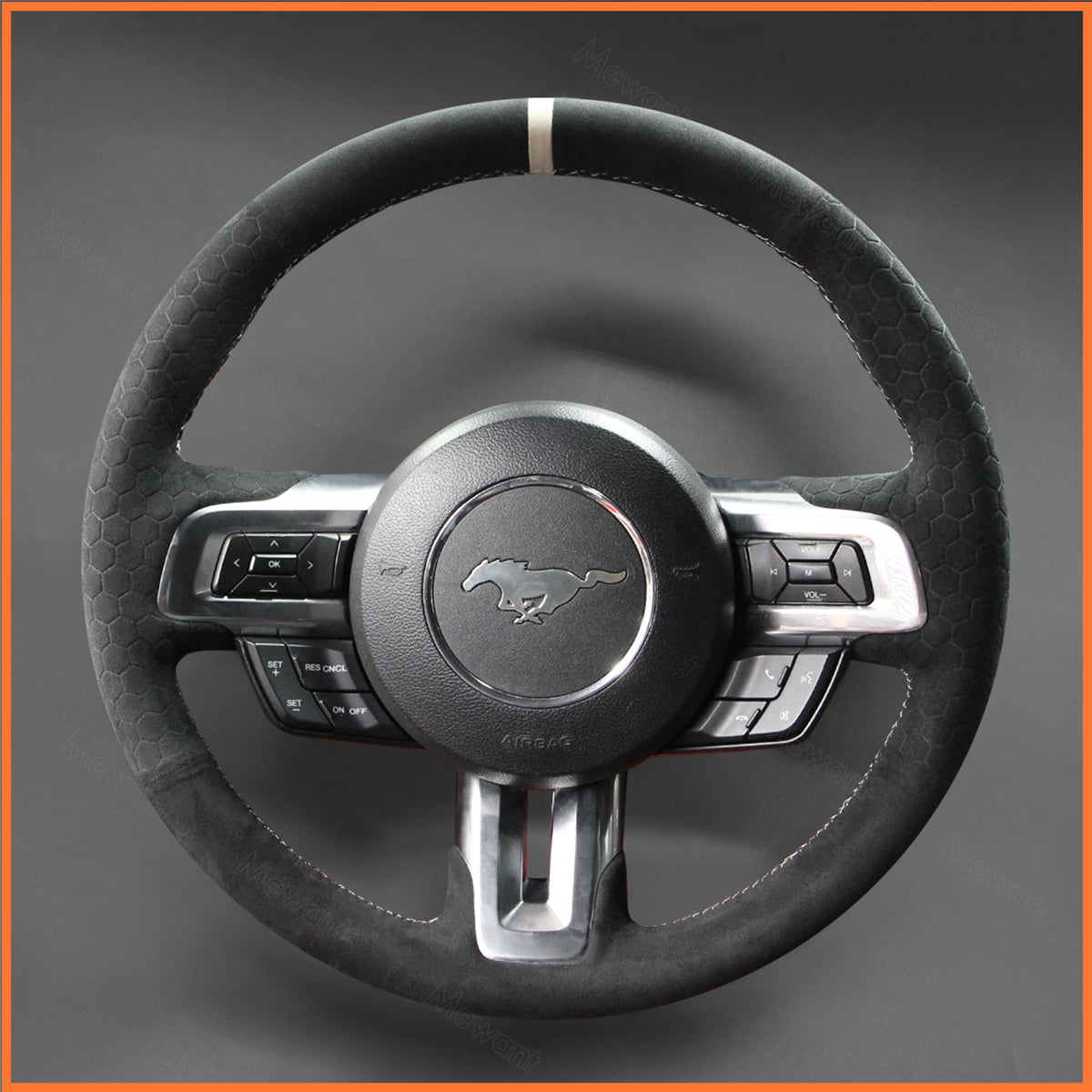MEWANT Steering Wheel Cover for Ford Mustang 2015-2024