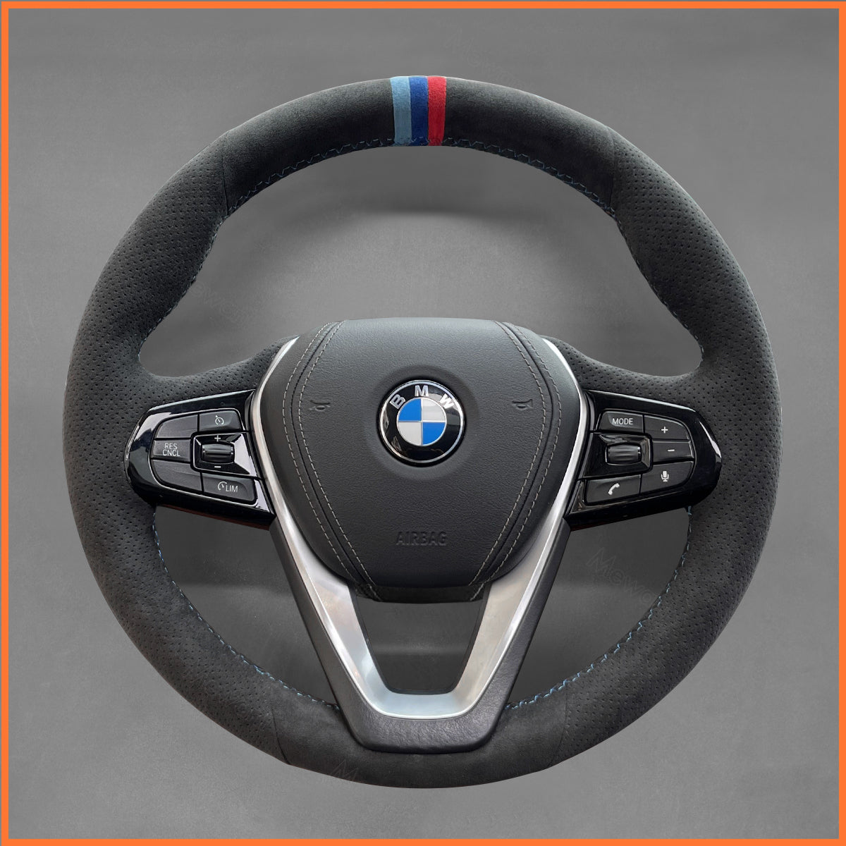 MEWANT steering wheel cover for BMW 1 Series F40 / 2 Series F44 / 3 Series G20 G21 / 5 Series G30 G31 / / i4 IX3 X5 X6 X7 Z4 2019-2024