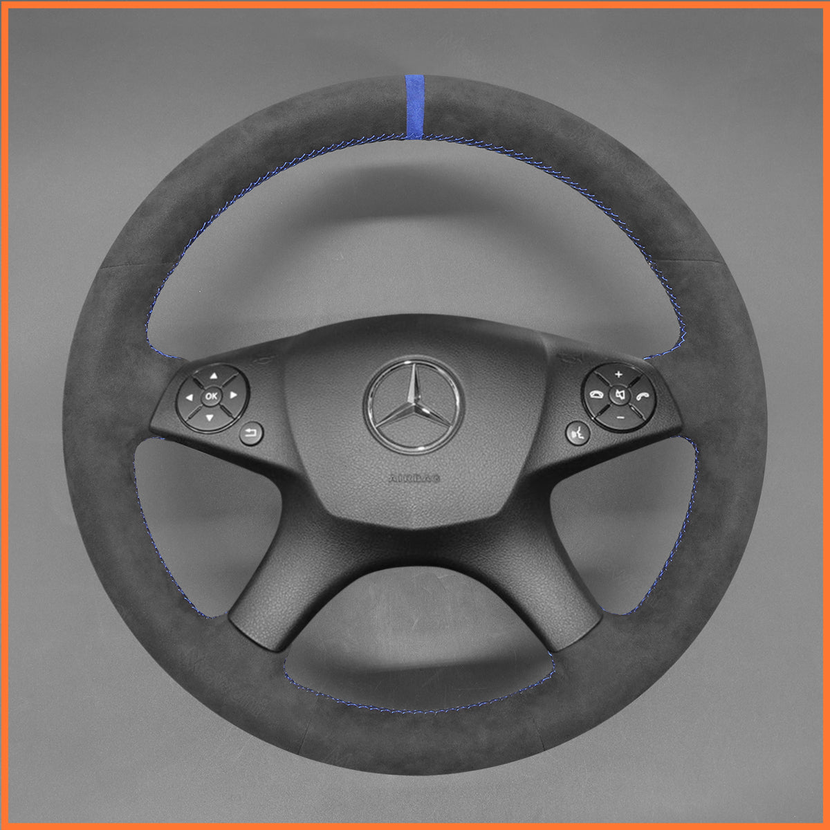 MEWANT Steering Wheel Cover for Benz W204 C-Class 2007-2010 Benz C280 C230 C180 C260 C200 C300