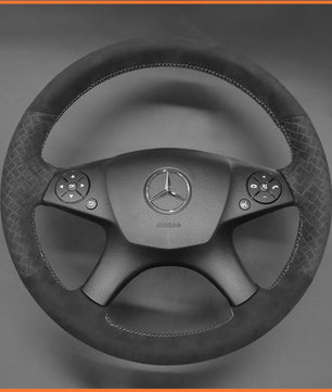 MEWANT Steering Wheel Cover for Benz W204 C-Class 2007-2010 Benz C280 C230 C180 C260 C200 C300