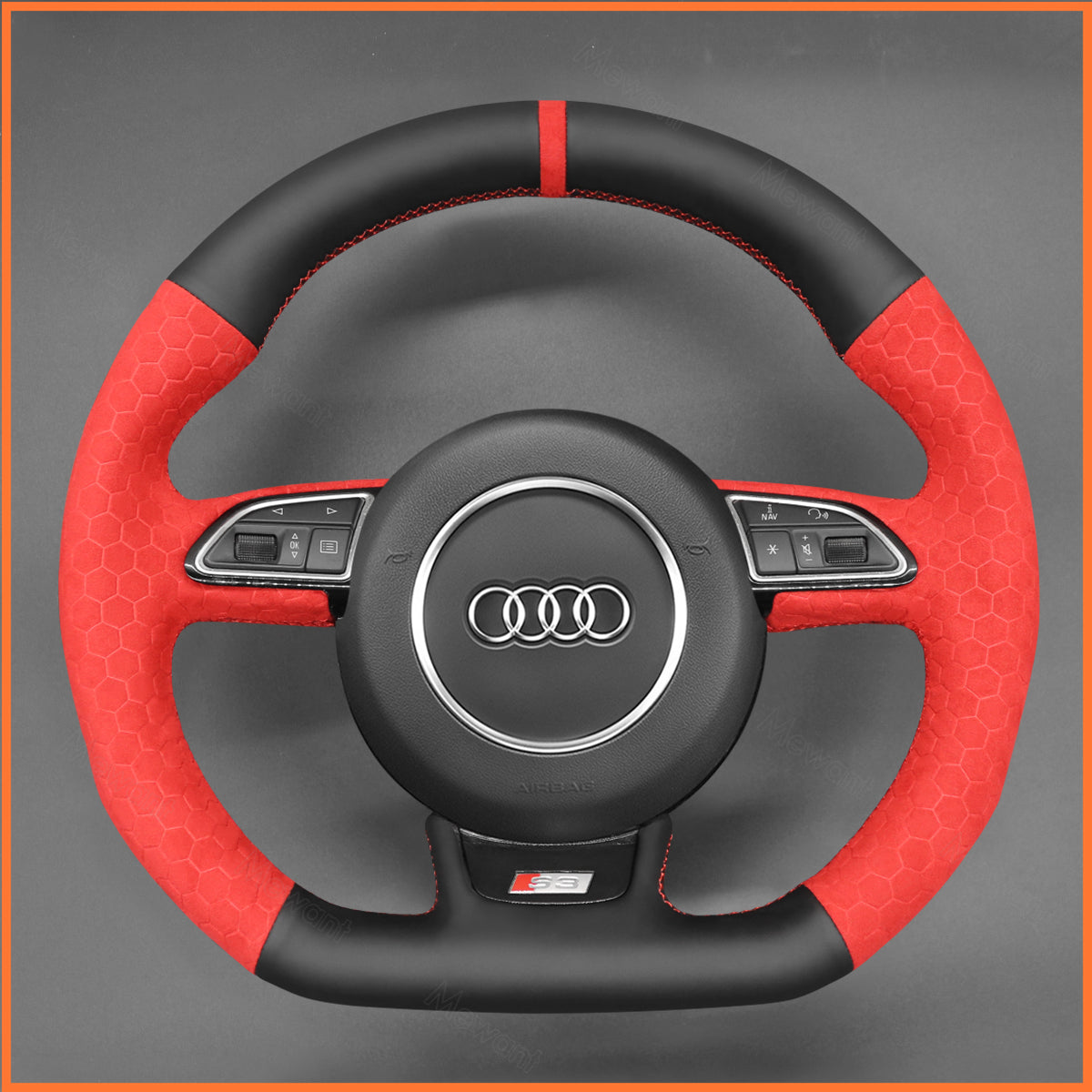 MEWANT Steering Wheel Cover For Audi A5 A7 RS S3 S4 S5 S6 S7 SQ5
