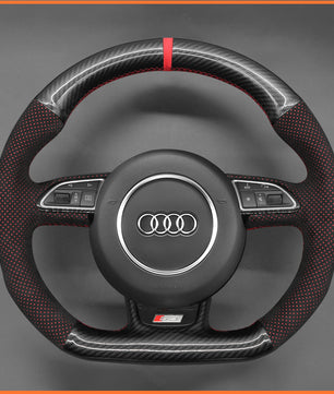 MEWANT steering wheel cover for Audi A5 A7 2012-2018 / RS 5 RS 7 2014-2018 / S3 S4 S5 S6 S7 2013-2018 / SQ5 2014-2017