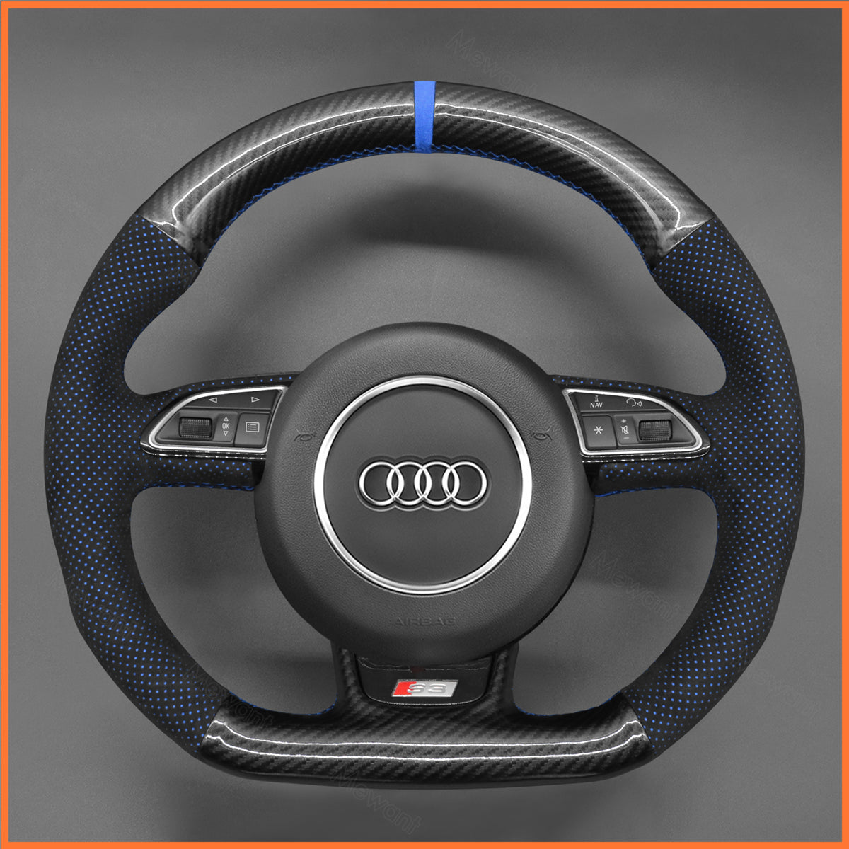 MEWANT Steering Wheel Cover For Audi A5 A7 RS S3 S4 S5 S6 S7 SQ5