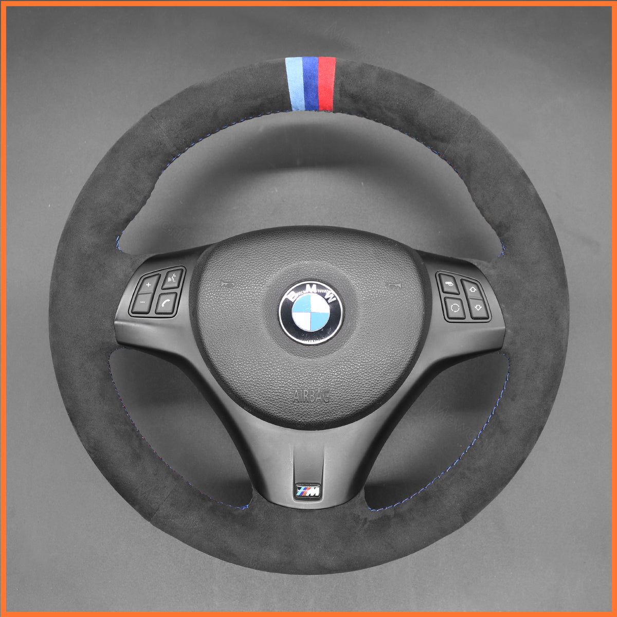 MEWANT steering wheel cover for BMW 1 Series E87 E81 E82 E88 E82 3 Series E90 E91 E92 E93