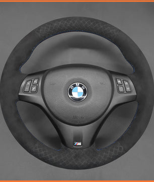 MEWANT steering wheel cover for BMW 1 Series E81 E82 E87 E88 /3 Series E90 E91 E92 E93/ M3 E90 E92 E93
