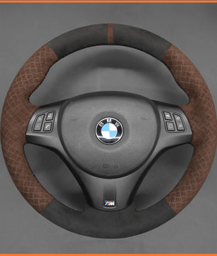 MEWANT steering wheel cover for BMW 1 Series E81 E82 E87 E88 /3 Series E90 E91 E92 E93/ M3 E90 E92 E93