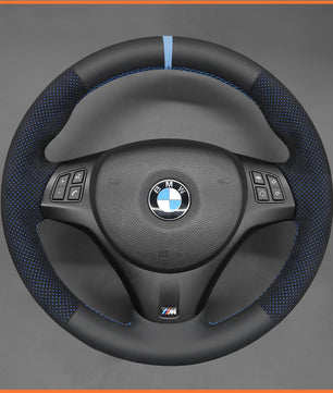 MEWANT steering wheel cover for BMW 1 Series E81 E82 E87 E88 /3 Series E90 E91 E92 E93/ M3 E90 E92 E93