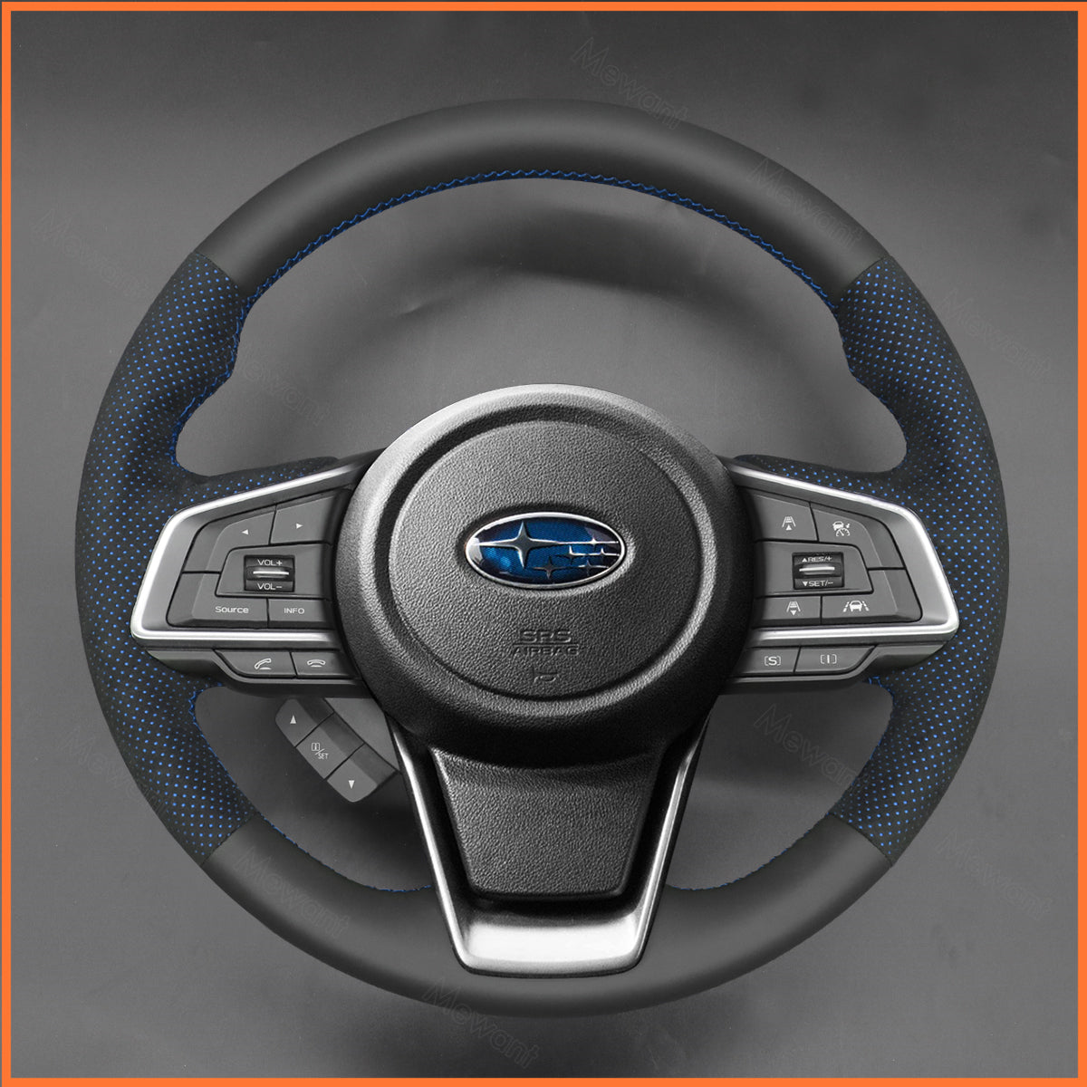 MEWANT Steering Wheel Cover for Subaru Forester 2019-2025 / Outback 2018-2024 / XV 2017-2024 / Crosstrek 2023-2025 / Impreza 2017-2024