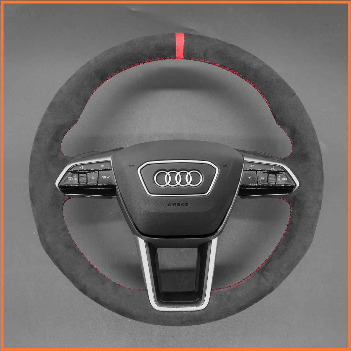 MEWANT Steering Wheel Cover for Audi A6 A7 A8 S6 S7 RS E-Tron 2021-2022