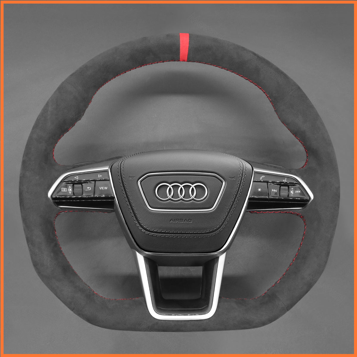 MEWANT steering wheel cover for Audi A6 Avant Allroad (C8/4K) / 2018-2022 / A7 (4K8) / S6 (C8/4K) / RS 6 (C8/4K)