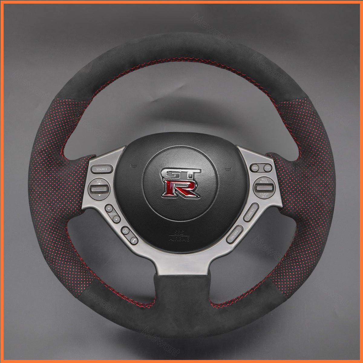 MEWANT Steering Wheel Cover for Nissan GTR GT-R (Nismo) 2008-2016