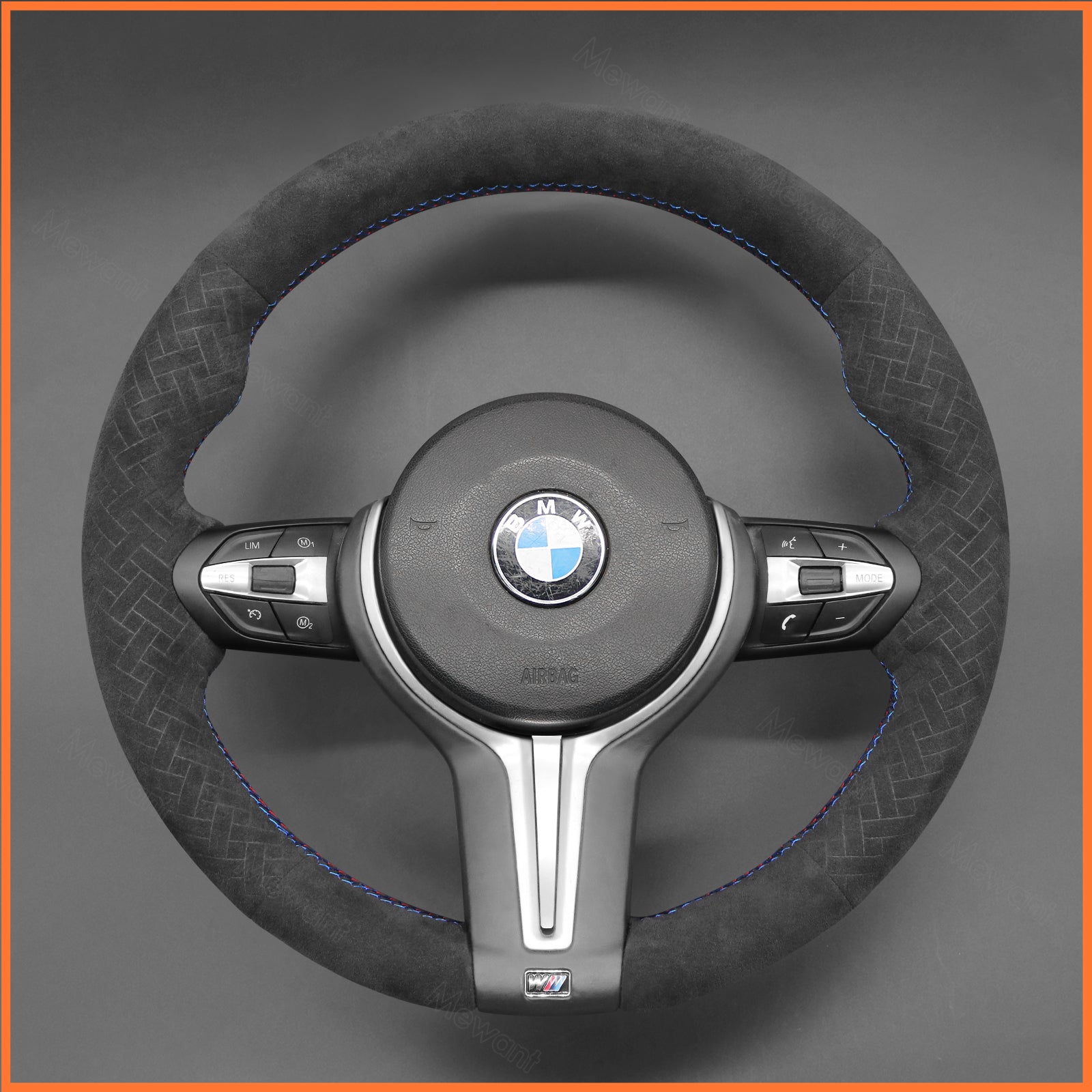 MEWANT Steering Wheel Cover for BMW (M Sport) 1 Series F20 F21 2 Series F45 3 Series F30 4 Series F32 5 Series F10 6 Series F12