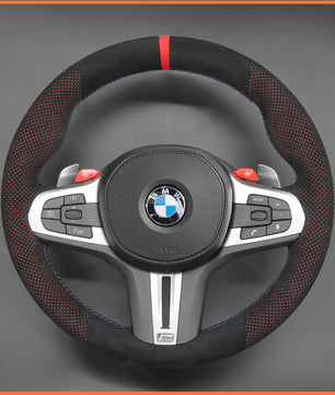MEWANT Steering Wheel Cover for BMW M2 G87 M3 G80 G81 2021-2024 / M4 G82 G83 2021-2024 / X3 M X3M F97 F98 F95 F96 XM G09 2023-2024