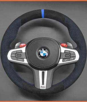 MEWANT Steering Wheel Cover for BMW M2 G87 M3 G80 G81 2021-2024 / M4 G82 G83 2021-2024 / X3 M X3M F97 F98 F95 F96 XM G09 2023-2024
