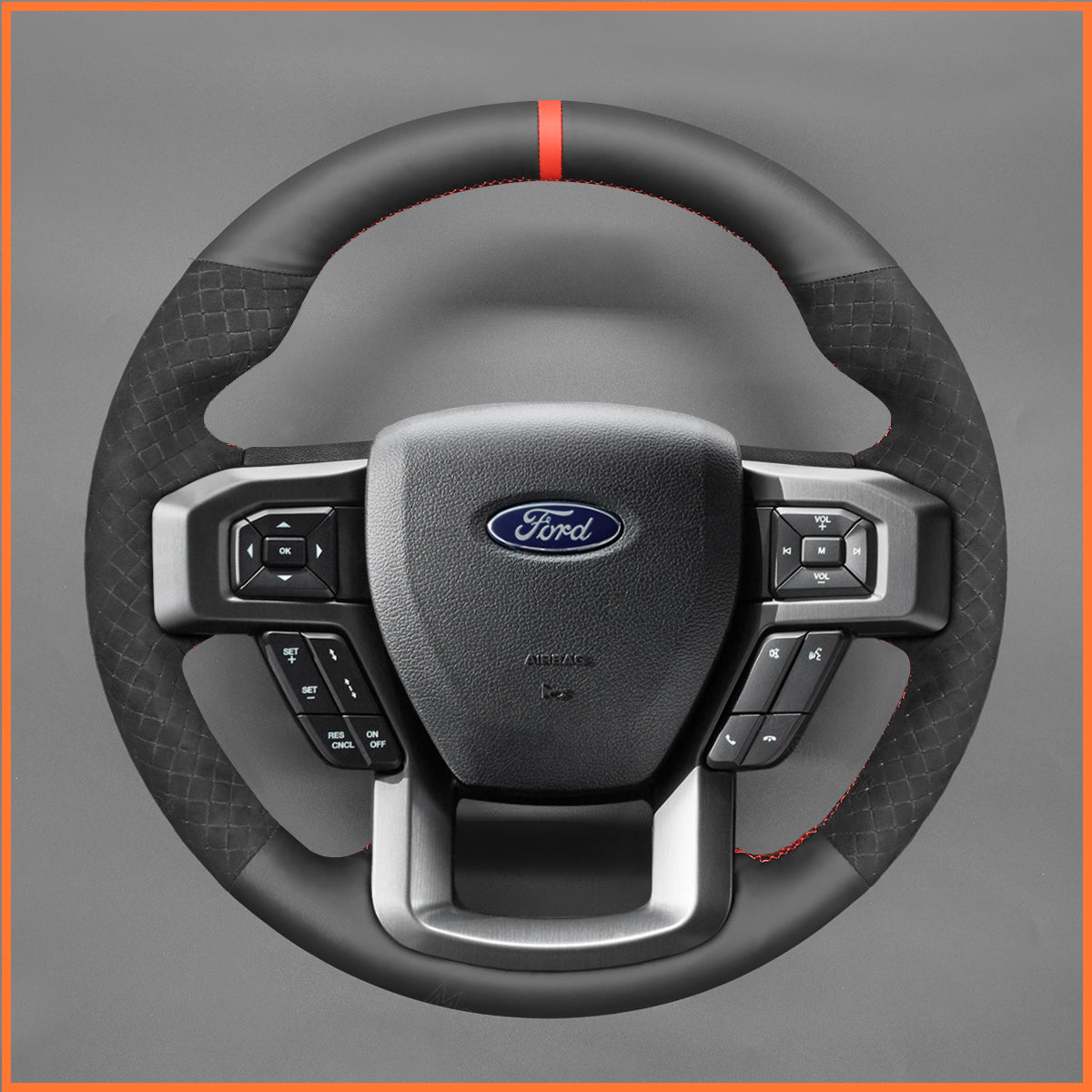 MEWANT Steering Wheel Cover for Ford F-150 F150 Raptor 2015-2021