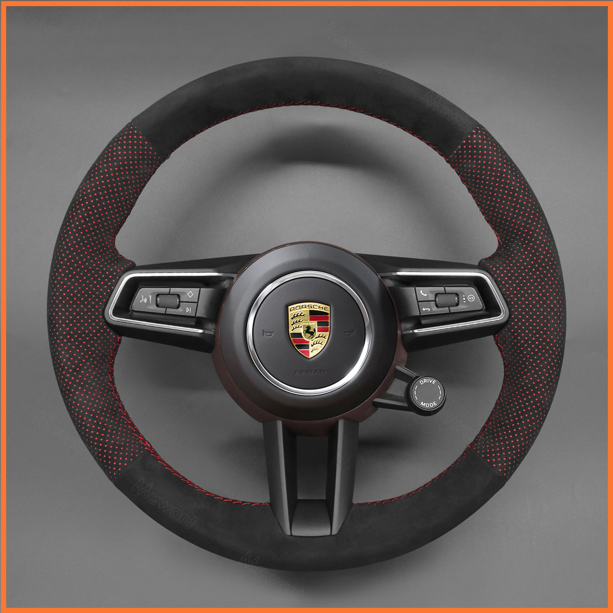 MEWANT Steering Wheel Cover for Macan 2021-2022 / Panamera 2020-2022 / Taycan 2020-2022