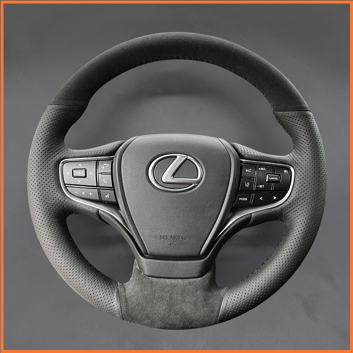 MEWANT Steering Wheel Cover for ES300 ES340 ES350 2019-2024 LS350 LS500 UX200 UX250 2018-2024