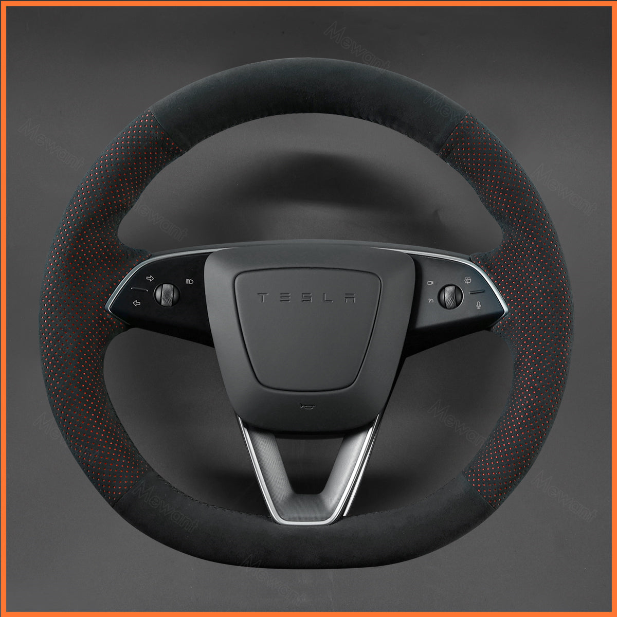 MEWANT Steering Wheel Cover for Tesla Model 3 Highland 2023-2025 / Tesla Model Y 2025