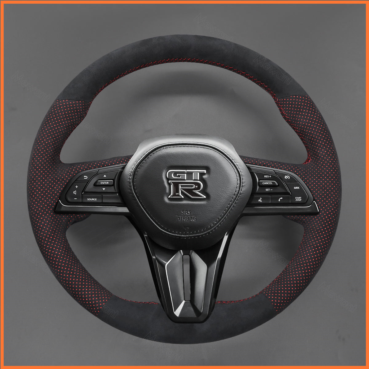 MEWANT Steering Wheel Cover for Nissan GT-R GTR 2016-2023