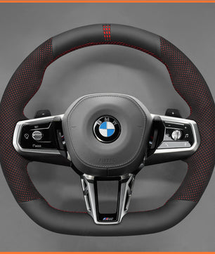 MEWANT Steering Wheel Cover for BMW (M Sport) 5 Series G60 (Sedan) / G61 (Touring) 7 Series G70 i5 G60 (Sedan) / G61 (Touring) i7 G70