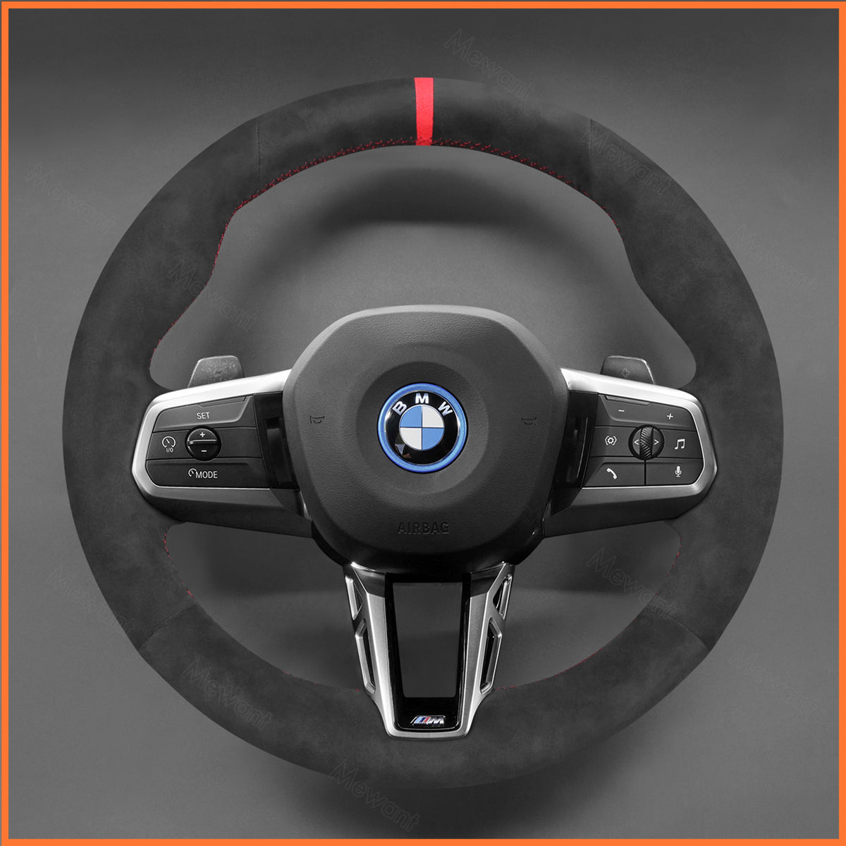 MEWANT Steering Wheel Cover for BMW (M Sport) 2 Series U06 (Active Tourer) 2022-2024 / X1 U11 X2 U10 2024