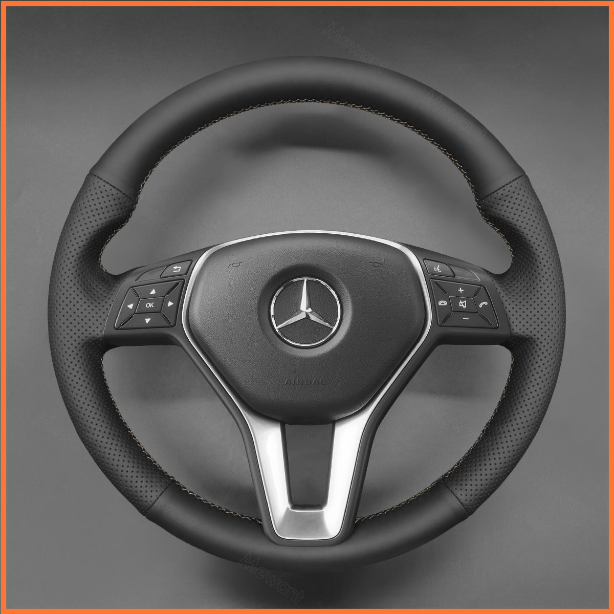 MEWANT steering wheel cover for Benz B-Class W246 C-Class CLA-Class CLS-Class GLA-Class GLK X204