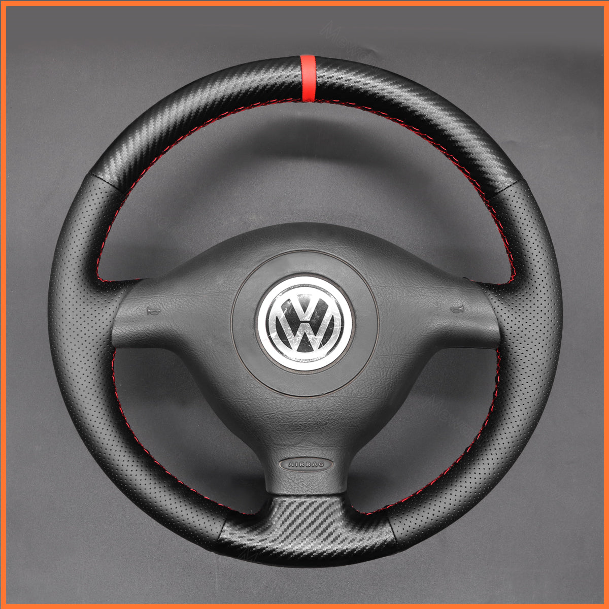 MEWANT steering wheel cover for VW Golf 4 Passat B5 Variant Polo Bora Sharan