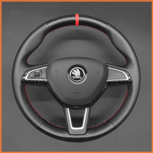 MEWANT Steering Wheel Cover for Skoda Citigo Fabia Karoq Roomster Rapid Octavia Superb Yeti Kodiaq Scala