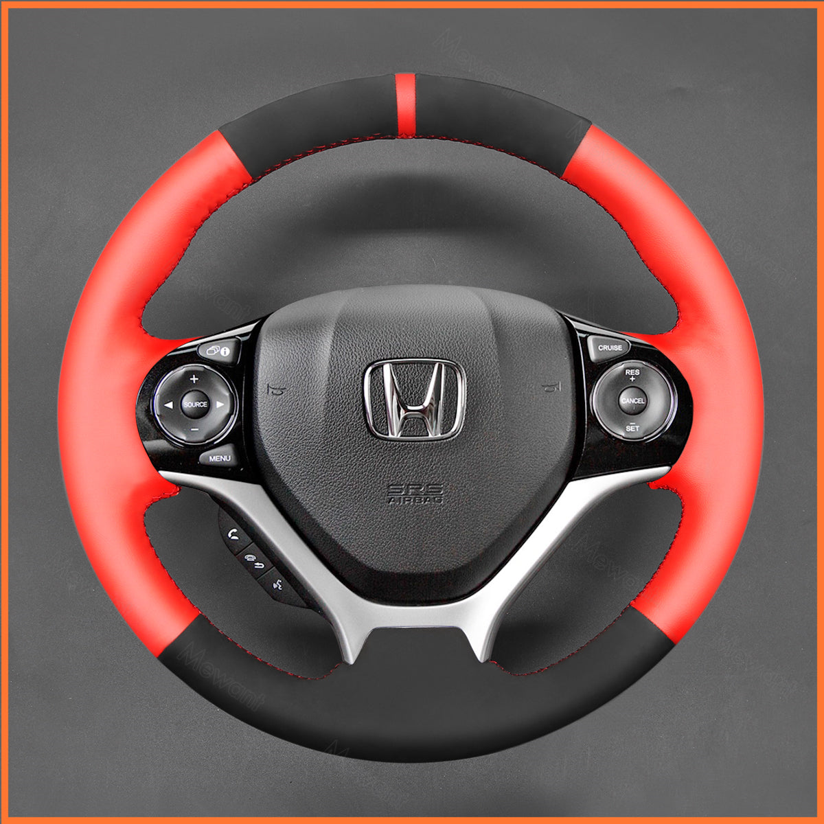MEWANT steering wheel cover for Honda Civic 9 2012-2017