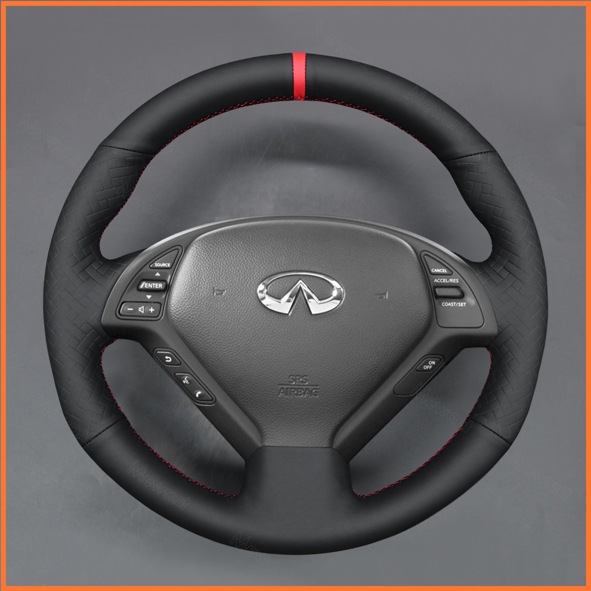 MEWANT Lenkradbezug für Infiniti G37 2008-2013 / EX EX30 EX35 EX37 2009-2013 / Q60 2014-2015 / QX50 2015-2017 Nissan Skyline 2006-2014