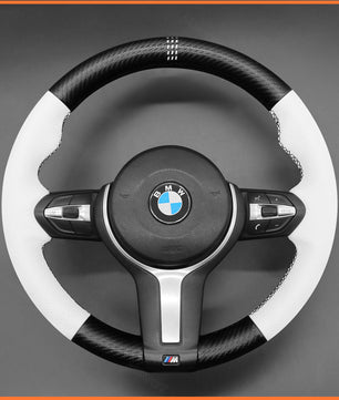 MEWANT Steering Wheel Cover for BMW (M Sport) 1 Series F20 F21 2 Series F45 3 Series F30 4 Series F32 5 Series F10 6 Series F12