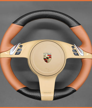 MEWANT Lenkradbezug für Porsche 911 (991) / Boxster (981) / Cayman (981) / Cayenne / Panamera 2010-2016