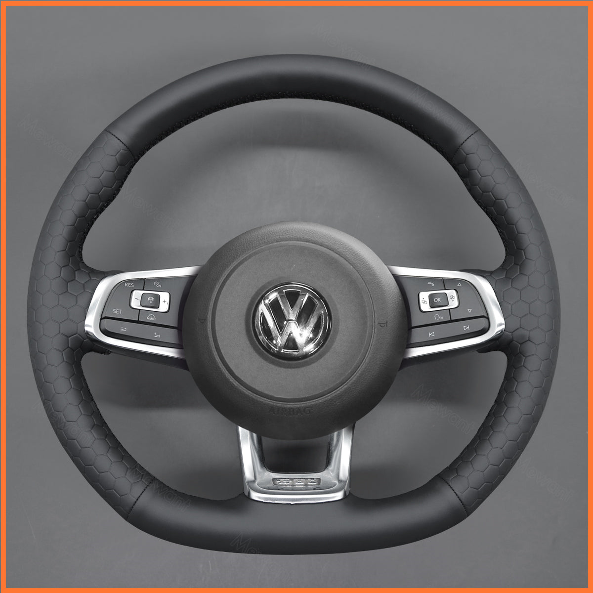 MEWANT Lenkradbezug für Volkswagen VW Golf Jetta Polo Scirocco Arteon Passat Tiguan T-Roc（