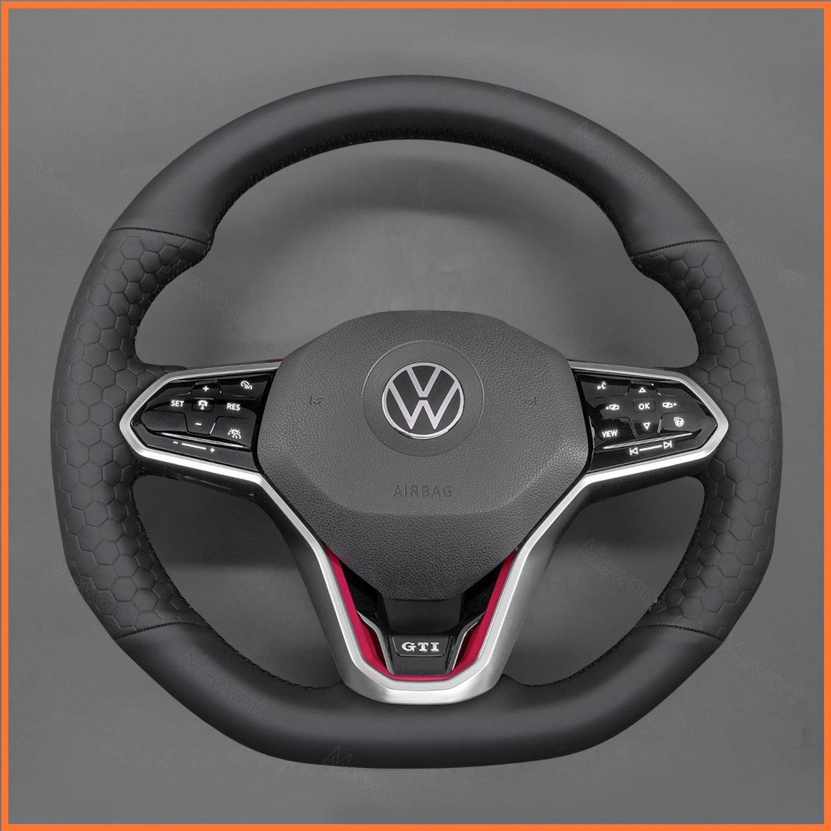 MEWANT steering wheel cover for VW Golf 8 (R-Line) Golf GTI 8 Arteon Tiguan Touareg