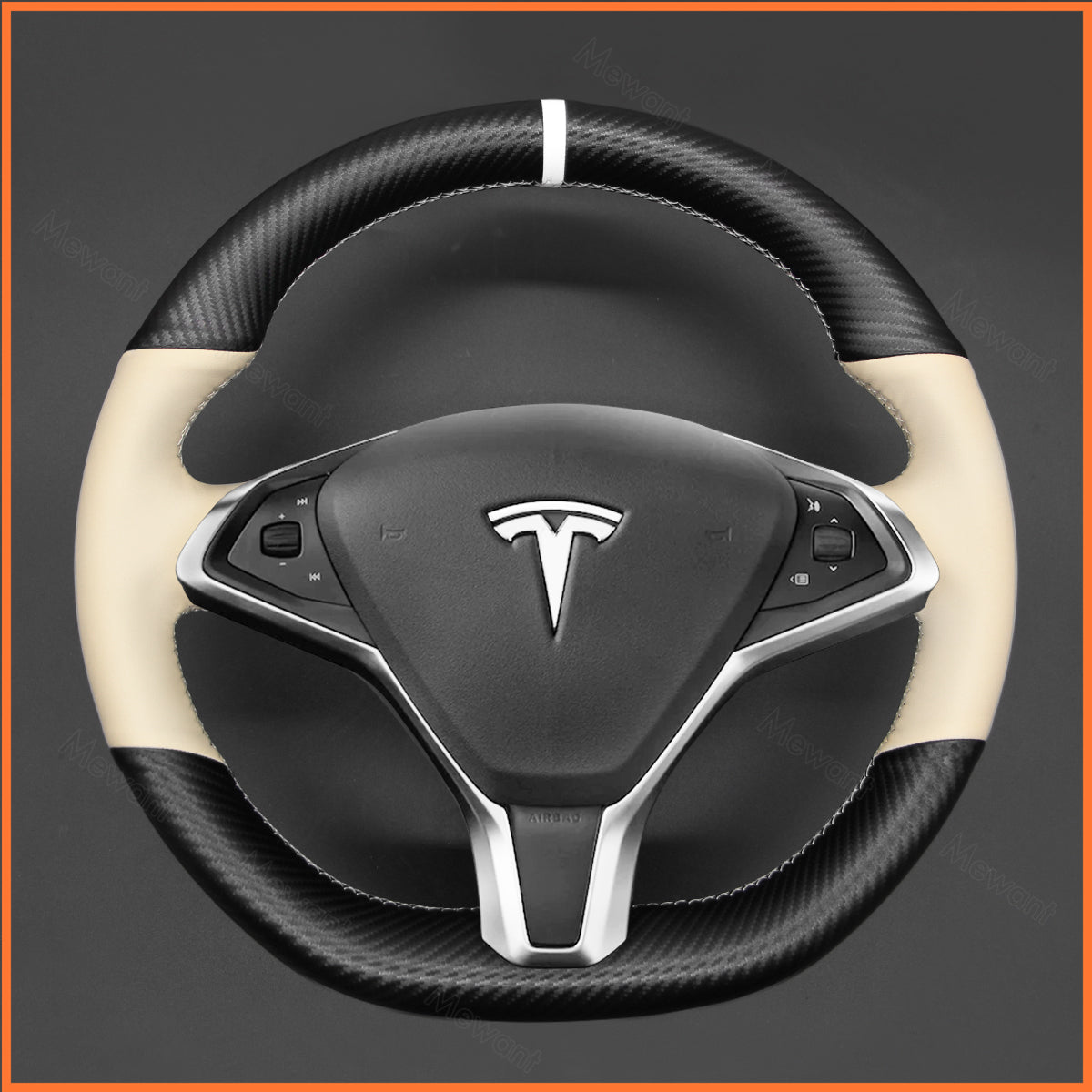 MEWANT steering wheel cover for Tesla model S 2013-2017