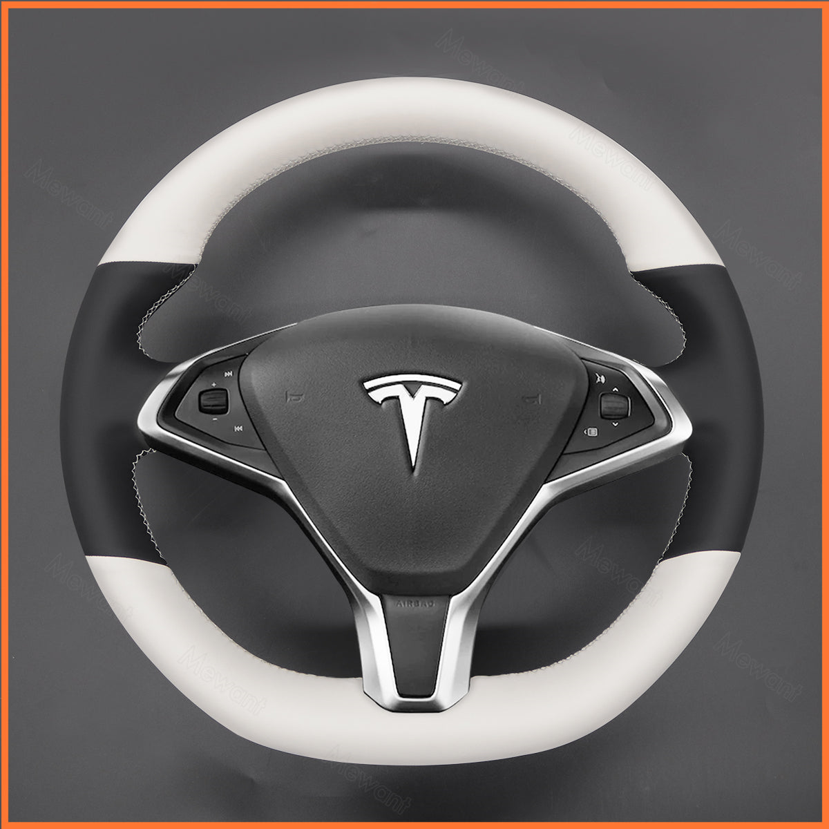 Rundes Tesla Model S oder Model X Lenkrad vor der Oberflaechenerneuerung