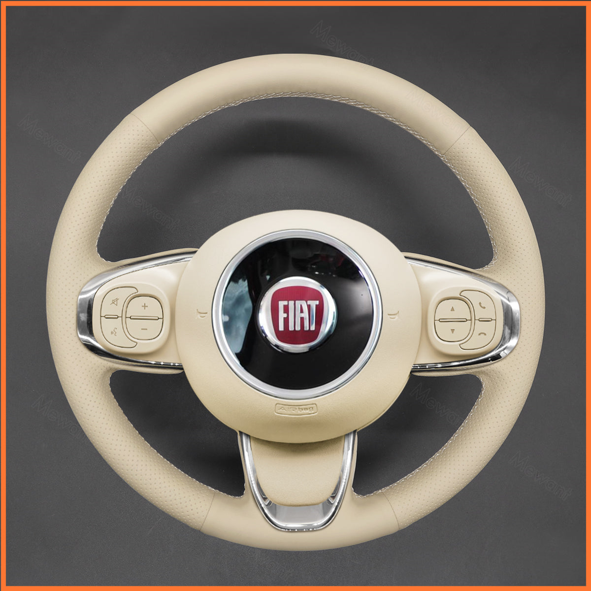 MEWANT steering wheel cover for Fiat 500 2015-2021 / 500C 2016-2021