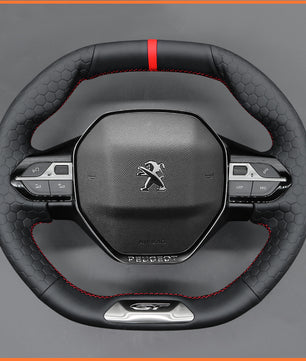 MEWANT Lenkradbezug für Peugeot 208 308 GT 308 SW 2008 GT/GT Line 2020-2022 / 508GT 508SW 5008 / Rifter (GT/GT Line) 2018-2022